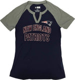 New England Patriots Women's Navy V-Notch T-Shirt CHOOSE SIZE