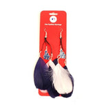 Los Angeles Dodgers MLB Dangle Fan Feather Earrings Team Colors