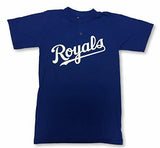 Kansas City Royals 2-Button Youth Jersey T-Shirt SMALL 6/8