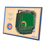 MLB 5-Layer StadiumView 3D Wall Art Wrigley Field Chicago Cubs 17" x 13" x 5/8"