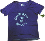 Charlotte Hornets Women's Scoop Short Sleeve T-Shirt Purple XL