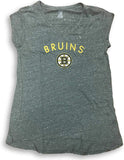 Boston Bruins NHL Women's V-Neck T-Shirt Heather Gray