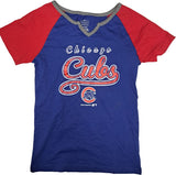Chicago Cubs MLB Girl's V-Notch T-Shirt Large 10/12