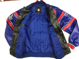 New York Giants NFL G-III Sports Faux Leather Varsity Button-Up Jacket SMALL