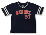 Boston Red Sox Boy's Youth Mookie Betts #50 Varsity Stripe Player Name & Number