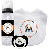 Miami Marlins Baby Gift Set MLB Bib Bottle Pacifier Infant Baby Fanatic