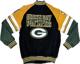 Green Bay Packers GIII Apparel NFL Men's Full Zip Suede Leather Jacket MEDIUM