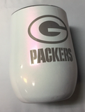 Green Bay Packers NFL Vacuum Insulated 12oz Curved Tumbler with Lid WHITE