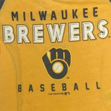Milwaukee Brewers Girl's Short Sleeve T-Shirt Yellow XL 14/16