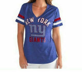 NFL New York Giants Womens  V-Neck Bling T-Shirt SMALL