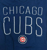 Chicago Cubs Women's Short Sleeve V-Neck T-Shirt XS Blue