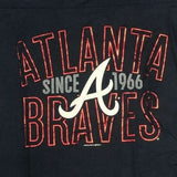 Atlanta Braves Women's Short Sleeve Foil Accent T-Shirt Navy Large