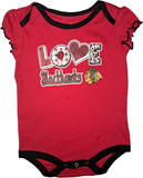 Chicago Blackhawks NHL Frill Girl's Creeper 2 Piece Set 6/9 Months