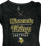 Minnesota Vikings Women's Long Sleeve Juniors Medium 7/9 Silver Accents Gray