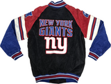 New York Giants GIII Apparel NFL Men's Full Zip Suede Leather Jacket MEDIUM