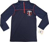 Minnesota Twins Boy's Youth 1/4 Zip Pullover Sweatshirt SMALL 6/7