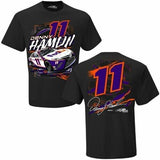 Denny Hamlin #11 FEDEX NASCAR 2021 Men's Slingshot 2-Sided T-Shirt BLACK LARGE