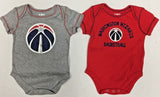 Washington Wizards NBA Baby Creeper Bodysuit  2 Piece Set 3/6 months