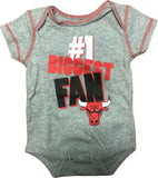 Chicago Bulls Boy's One Piece Creeper T-Shirt Gray 0-3M