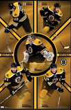 Boston Bruins NHL Five Super Stars Player 22" x 34" Rolled Poster
