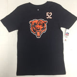Khalil Mack #52 Chicago Bears NFL Boy's Name Logo 2-Sided T-Shirt XL 16/18