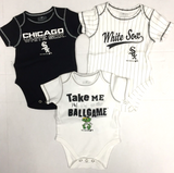 Chicago White Sox MLB Boy's 3-Piece Bodysuit Set 0/3 Months