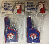 Texas Rangers MLB #1 Fan Antenna Topper 3.5" Rearview Mirror SET of 2