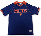 New York Mets MLB DYNASTY Men's V-Neck Blue Team Baseball Jersey Large
