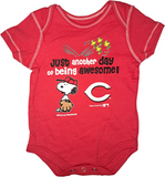 Cincinnati Reds MLB Boys Bodysuit Creeper 3 Piece Set - 0/3 Months