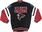 Atlanta Falcons GIII Apparel NFL Men's Full Zip Suede Leather Jacket SMALL