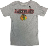 NHL Chicago Blackhawks Boy's Short Sleeve T-Shirt Gray Medium 8/10
