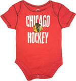 Chicago Blackhawks Hockey NHL Boys Creeper 3/6 Months Red
