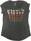 Philadelphia Flyers Women's V-Neck Short Sleeve T-Shirt Small 4/6 Gray