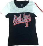 Boston Red Sox Women's Scoop Neck Sparkle T-Shirt XS 0/2