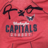 Washington Capitals Womens Lace Up Sweatshirt Red Medium 8/10