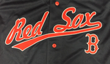 Majestic Boston Red Sox MLB Men's Full Button Dri Fit Logo Jersey X-LARGE