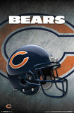 NEW CHICAGO BEARS Official Team Logo Helmet Design NFL 22x34 WALL POSTER