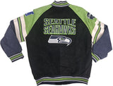 Seattle Seahawks GIII Apparel NFL Men's Full Zip Suede Leather Jacket XL X-LARGE