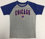 Chicago Cubs MLB Boy's Pinstripe Ringer T-Shirt XL 16/18