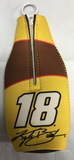 Kyle Busch #18 NASCAR Zip Up Neoprene 12oz Bottle Suit Cooler