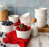 Cook Serve 8-piece Ramekin Set by Overandback 295.7mL (10 fl oz each) - WHITE