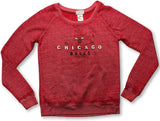 Chicago Bulls Women's Scoop Neck Pullover Fleece Lined Sweatshirt