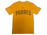 MLB San Diego Padres Men's Yellow Majestic Cool Base Evolution Tee Size Small