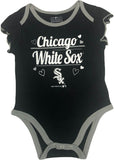 Chicago White Sox Girls Three Piece Bodysuit Set  0/3 Months