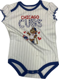 Chicago Cubs Girl's Three Piece Creeper Bodysuit Set 12-18 Months