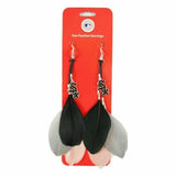 Chicago White Sox MLB Dangle Fan Feather Earrings Team Colors