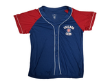 Chicago Cubs MLB Women's Full Button Dri Fit Team Baseball Jersey Large 12/14