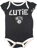 Brooklyn Nets Cutie NBA Girls Infant Baby Toddler Creeper Romper 0/3 Months