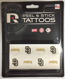 San Diego Padres MLB Peel & Stick Tattoos by Rico Industries - 8 Tattoos