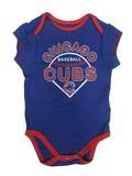 Chicago Cubs MLB Girl's Fringe Bodysuit Creeper 6/9 Months